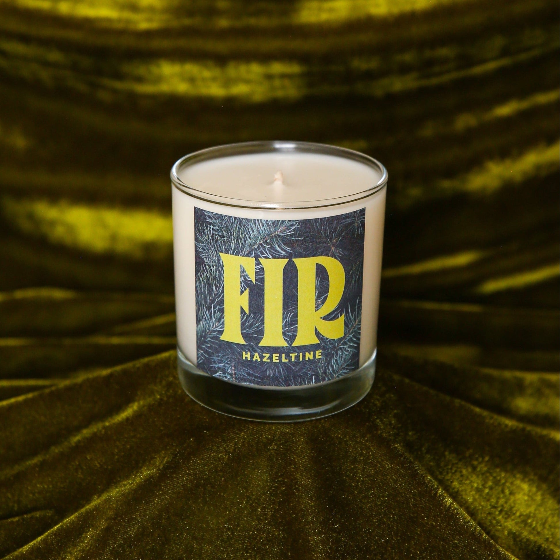 Fir scented christmas candle